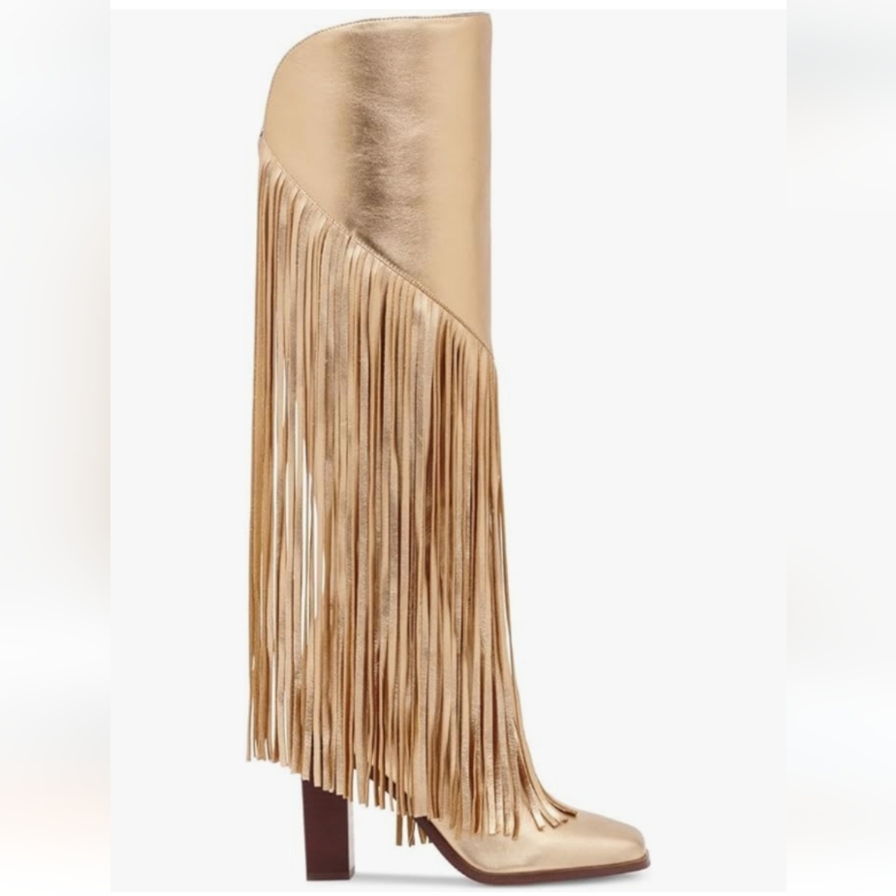 Gold Fringe Women's Boots